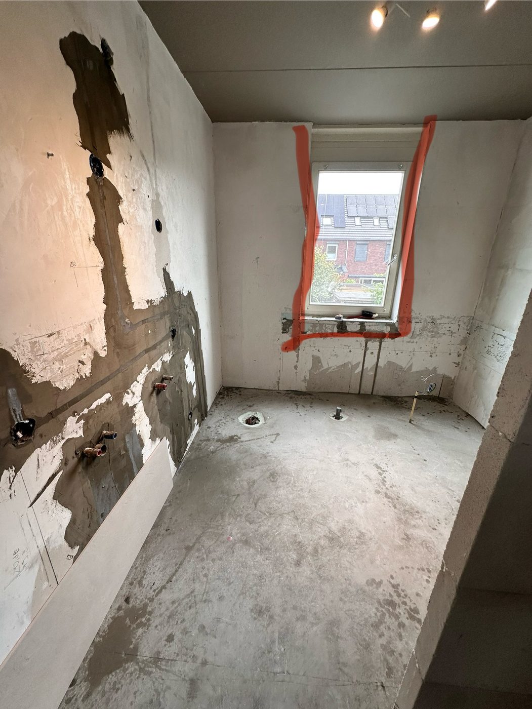 Complete badkamerrenovatie — voor de renovatie